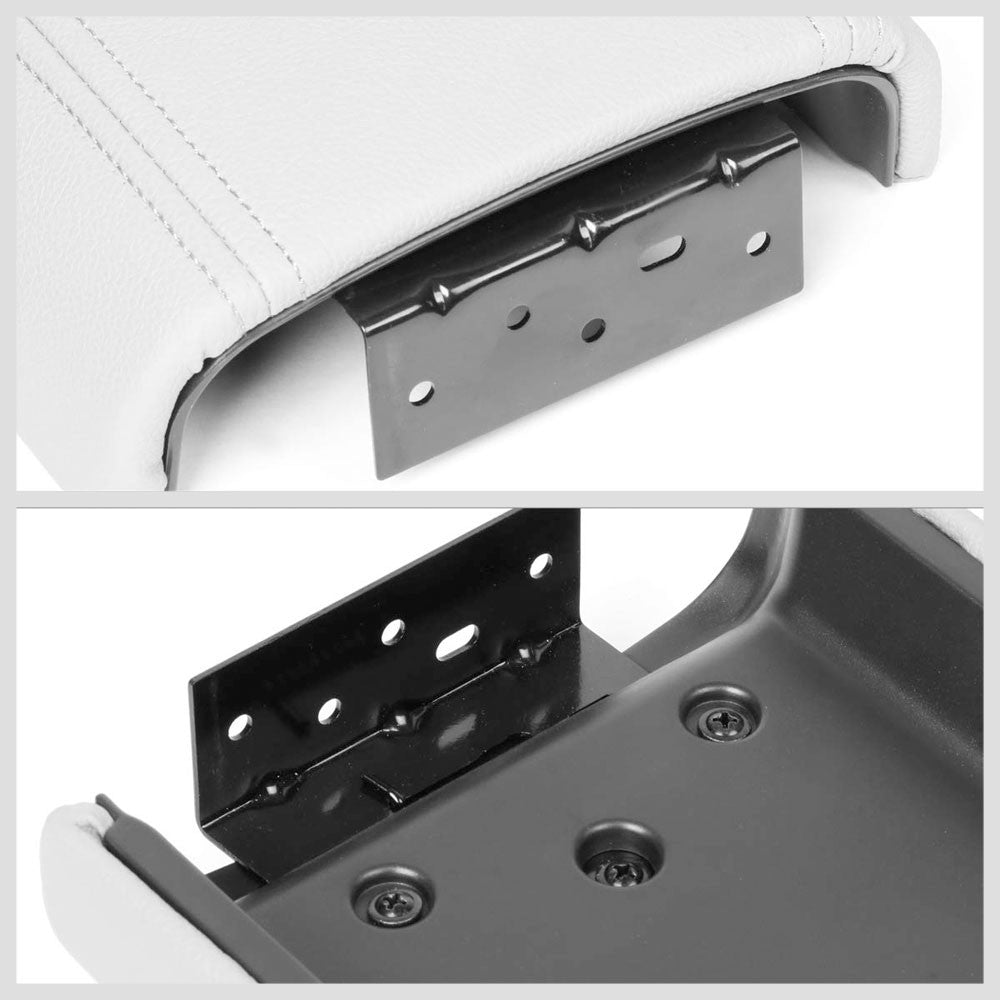 Grey Leather OE Factory Center Console Tray Lid For 02-09 Chevrolet Trailblazer-Consoles & Parts-BuildFastCar