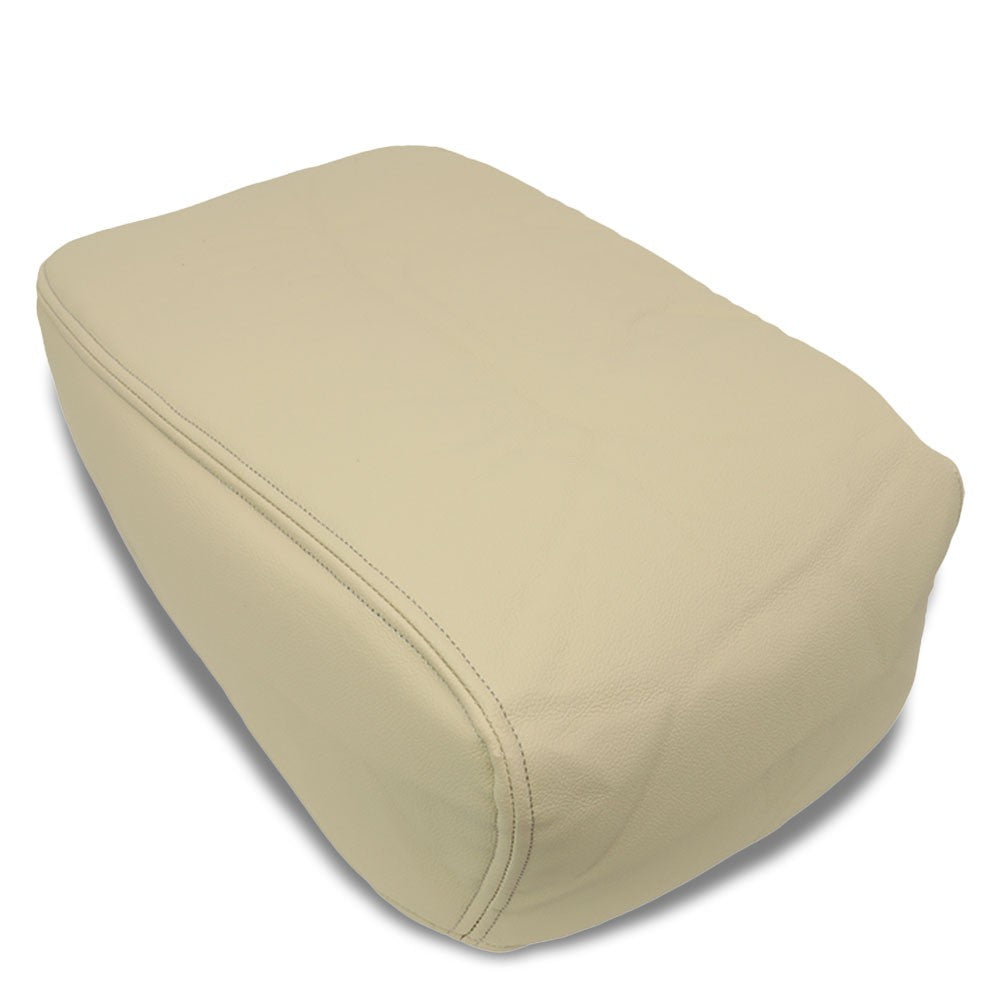 Beige Leather Center Console Armrest Cover For 07-14 Silverado 1500/2500/2500 HD-Consoles & Parts-BuildFastCar