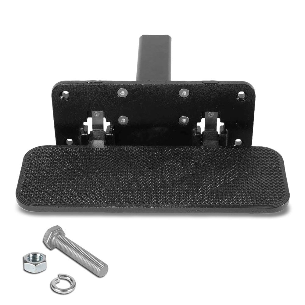 14"Long/5" Wide Folding Step Heavy Duty Tow Hitch Step Bar Black For 2" Receiver-Exterior-BuildFastCar