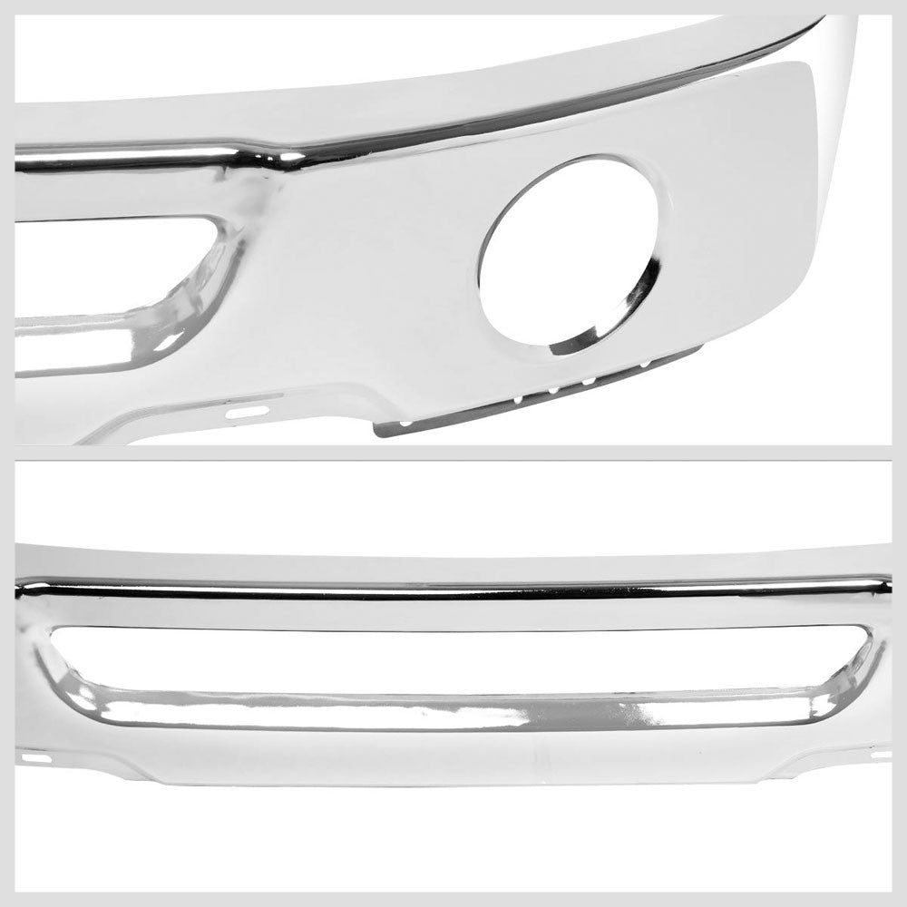 Chrome Steel OE w/Foglight Cutouts Front Bumper For 06-08 F-150/07-08 Mark LT-Body Hardware/Replacement-BuildFastCar