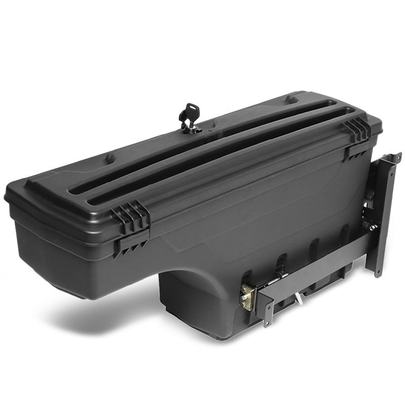 black left wheel well swing tool box for 07-18 chevy silverado 1500/19 1500 ld