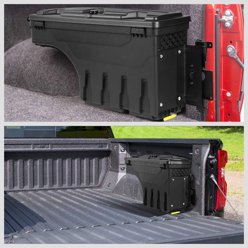 Black Right Wheel Well Swing Tool Box For 07-18 Chevy Silverado 1500/19 1500 LD-Truck & Towing-BuildFastCar