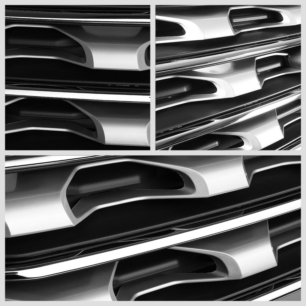 OE Style ABS Plastic Black/Gray Trim Front Front Grille For 16-17 Ford Explorer