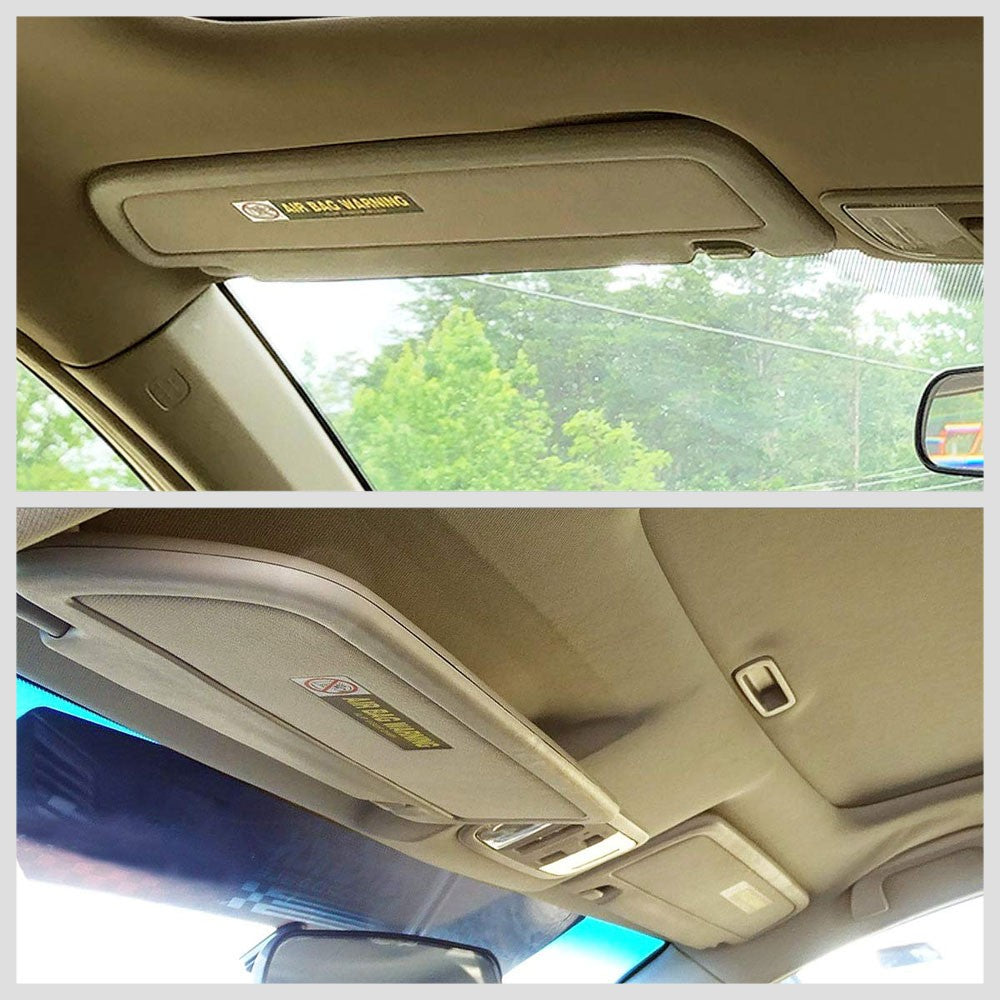 Beige Vinyl OE Factory Driver Sun Visor For 2006-2011 Honda Civic 1.3L/1.8L/2.0L-Consoles & Parts-BuildFastCar