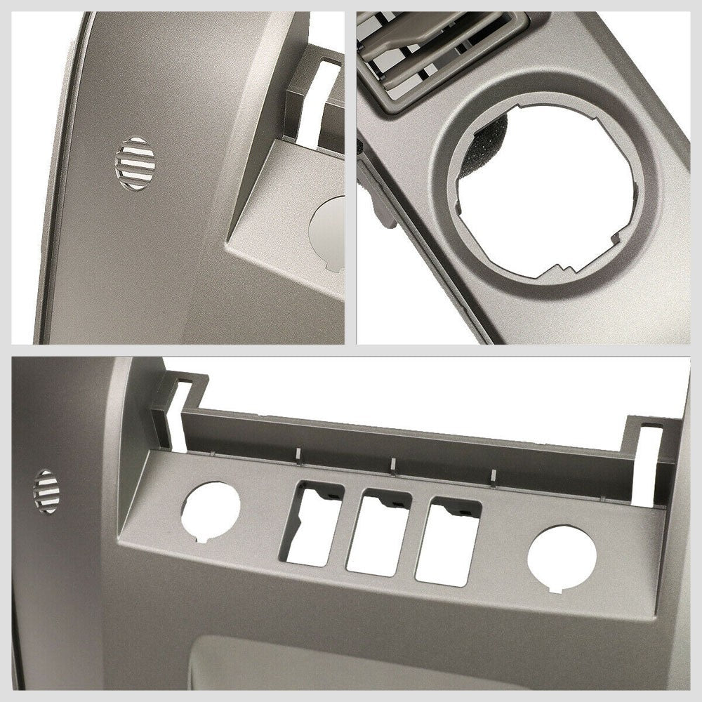 Grey OE Style Center Console Dash Radio Bezel AC Vent For 04-06 Titan w/Speaker