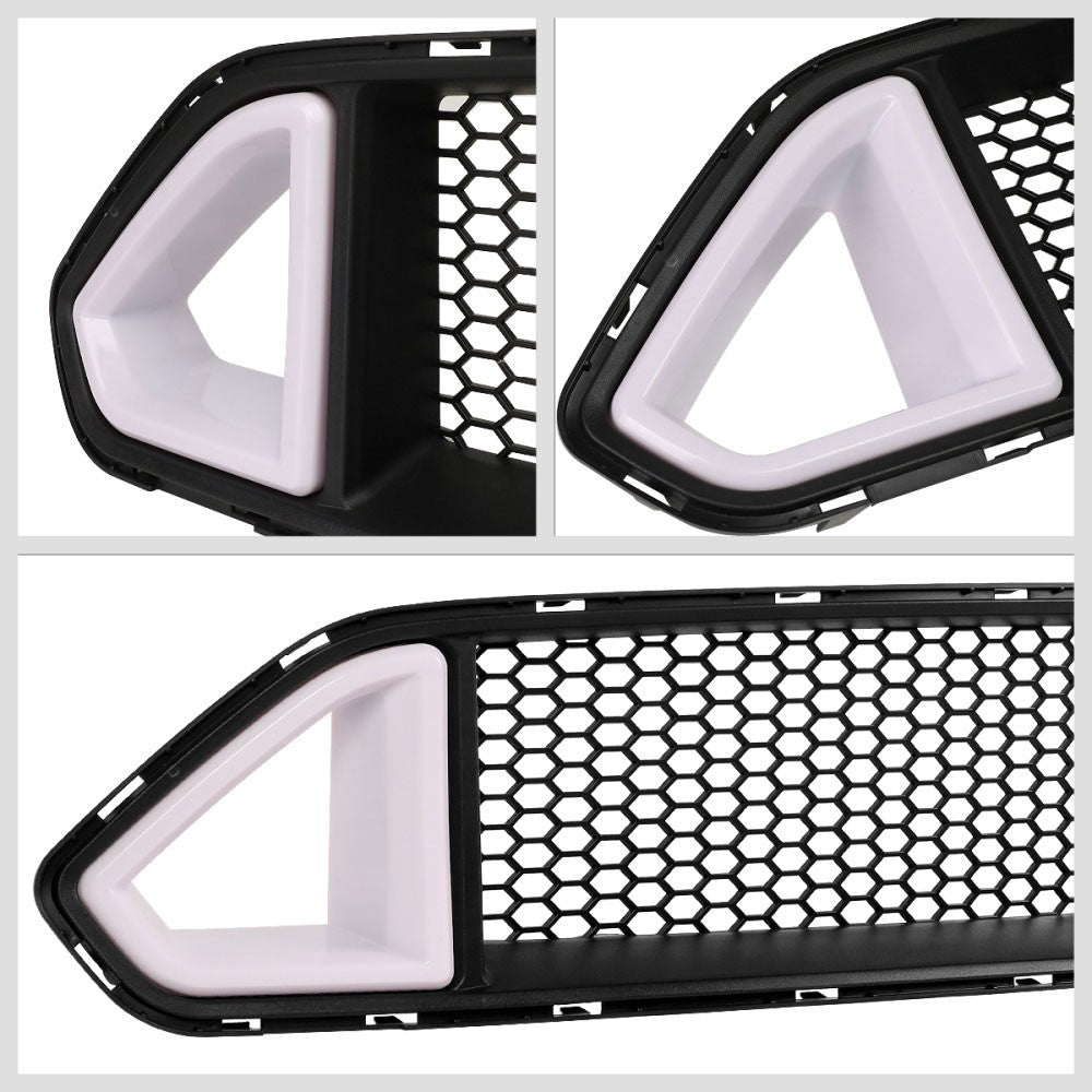 Black Honeycomb Mesh/LED DRL Front Upper Grille 18-20 Mustang BFC-FGR-TY-0149