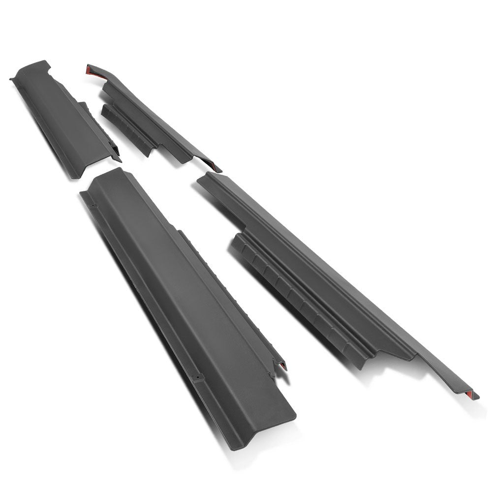 4PCS Crew Cab Rocker Panel & Sill Plate Cover 09-22 Ram 1500 2500 3500 BFC-SPCR-TY-0161