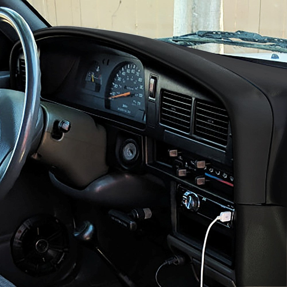 Front Black Gauge Instrument Panel Bezel Trim Dashboard Cover For 89-95 Pickup