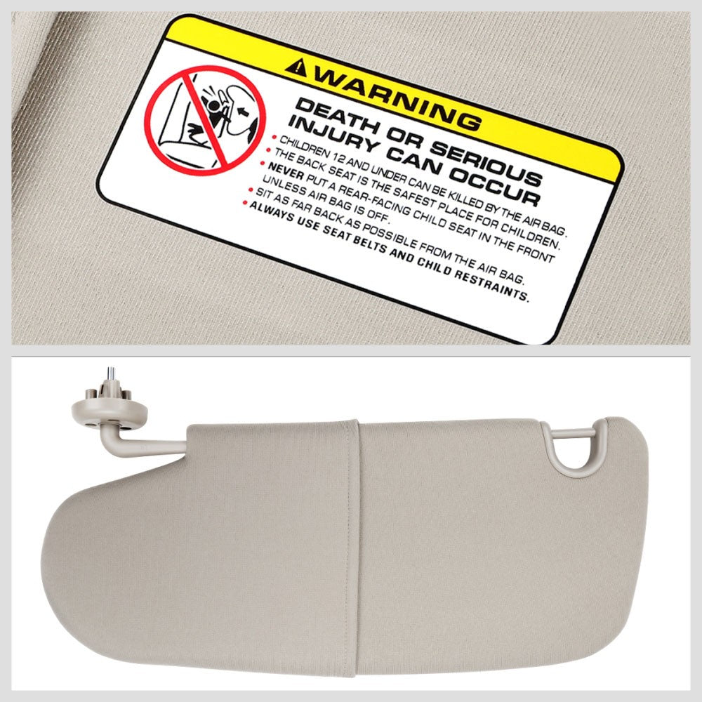 Gray Drive Side (Left) OE Style Sun Visor Sunshade For 06-10 Ram 1500 2500 3500
