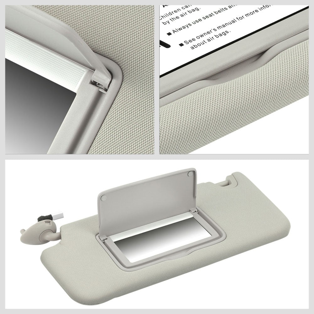 Gray Drive Side (Left) OE Sun Visor Sunshade For 08-10 Accord/10-11 Crosstour