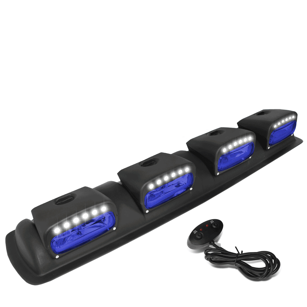 Universal Off-Road Blue Lens Adjustable Quad Roof Mount Fog Light Lamp BFC-FOLK-360-BL