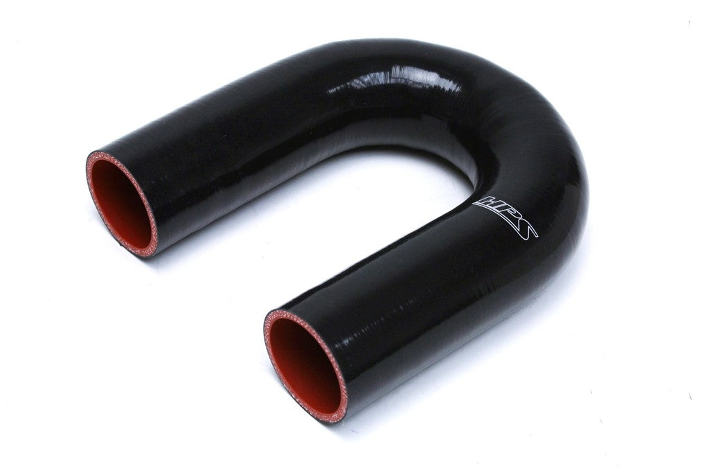 HPS 4.5" Length 2.25" (57mm) ID Black 4Ply Elbow Couple Silicone 180 Degree Coolant Hose-Performance-BuildFastCar