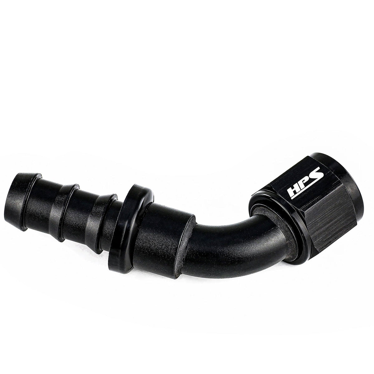 HPS Performance Black Aluminum Push-on Hose End to AN Female Fitting 60 Degree