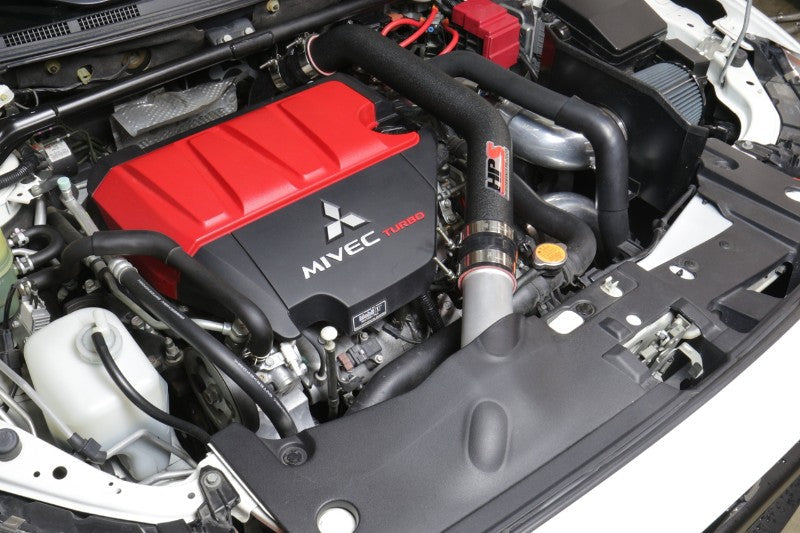 HPS intercooler charge pipe installed on 08-16 Mitsubishi Lancer Evolution X EVO 10 2.0L Turbo CZ4A
