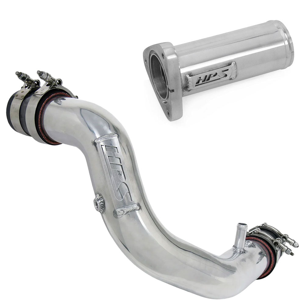 17-122P+17-131P HPS Polish Hot Side Intercooler Charge Pipe+Resonator Tube For 16+ IS/GS/RC 2.0T
