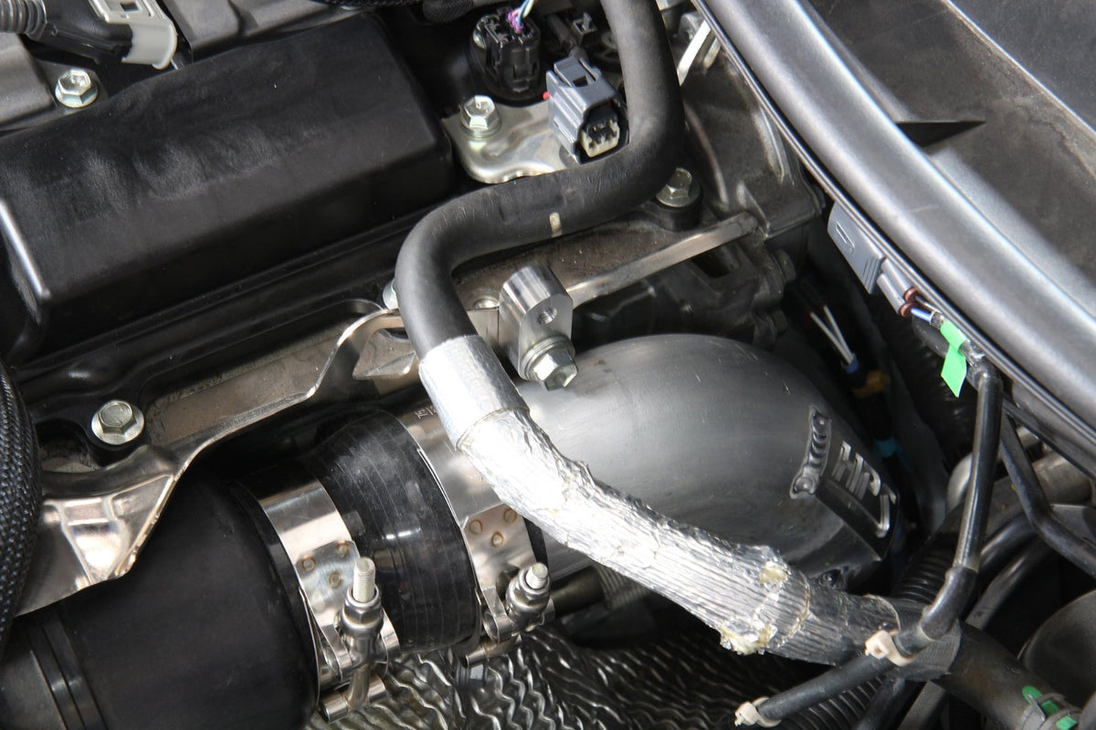 17-122WB+17-131WB HPS Black Hot Side Intercooler Charge Pipe+Resonator Tube For 16+ IS/GS/RC 2.0T