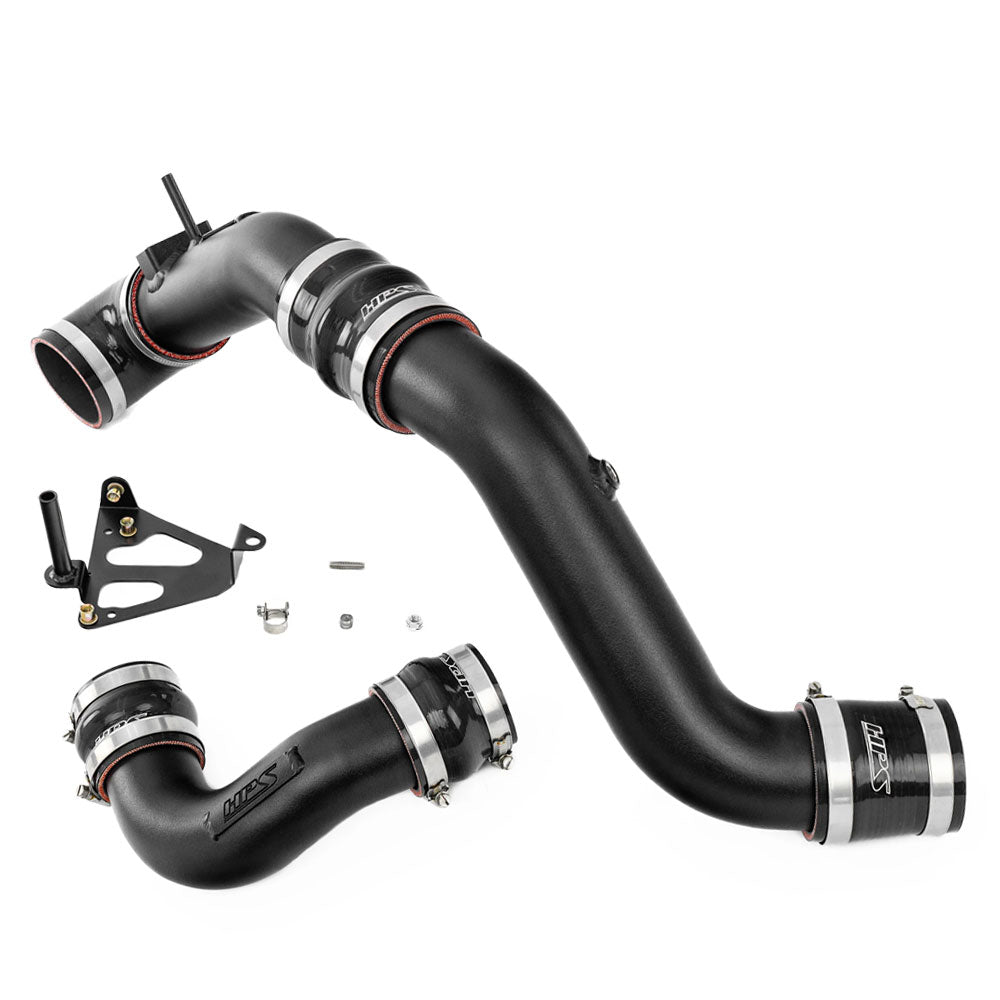 HPS Hot & Cold Side Side Intercooler Charge Pipe for 17-21 Honda Civic Type-R 2.0L Turbo FK8 - black product photo