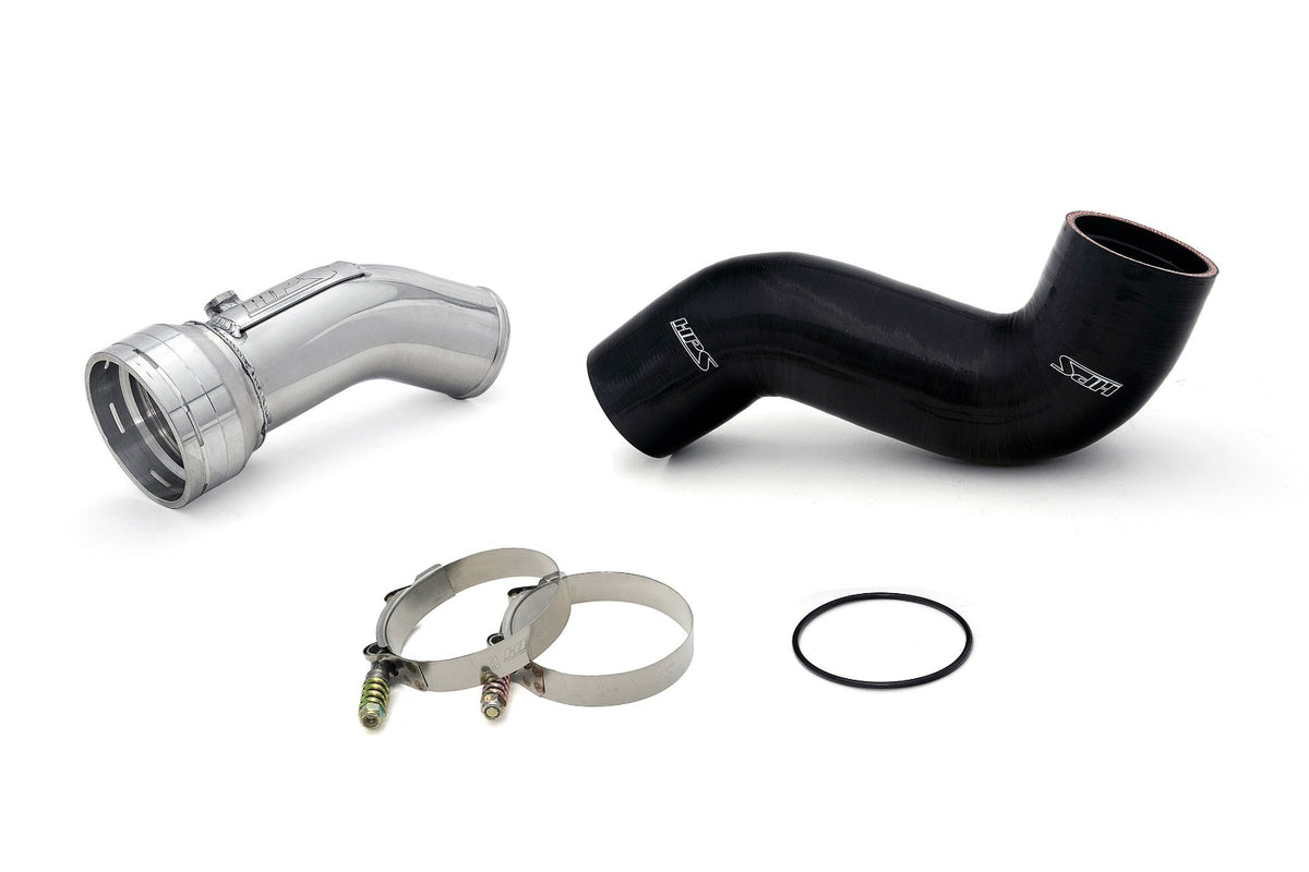 HPS 17-154P Polish Cold Side Charge Pipe+CAC Hose Intercooler Boot 17-154P