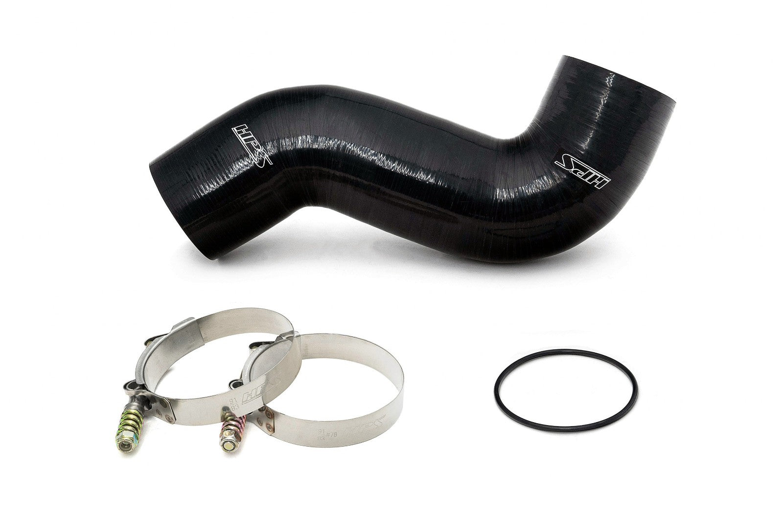 HPS 17-154WB Black Cold Side Charge Pipe+CAC Hose Intercooler Boot 17-154WB