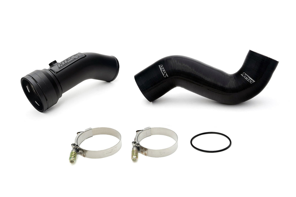 HPS 17-155WB Black Cold Side Charge Pipe+CAC Hose Intercooler Boot 17-155WB