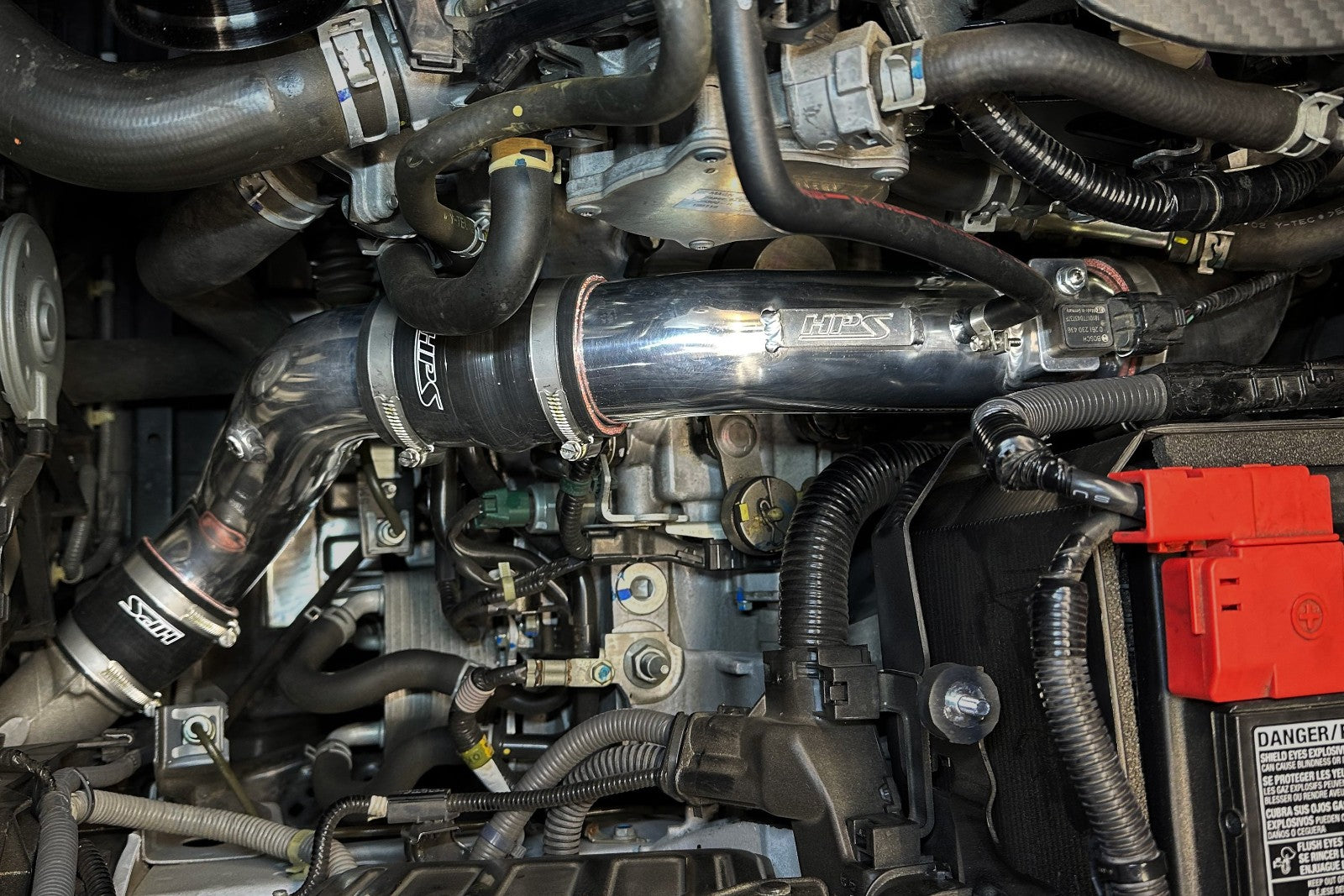 827-741P+17-156P HPS Polish Air Intake+Charge Pipe Kit For Integra TypeS DE5/Civic TypeR FL5