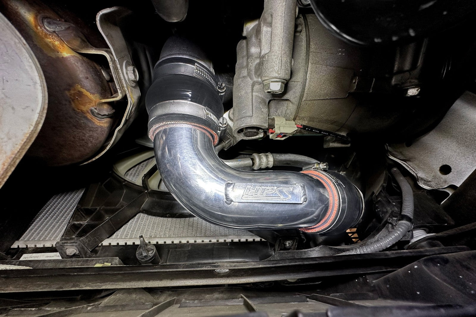 827-741P+17-156P HPS Polish Air Intake+Charge Pipe Kit For Integra TypeS DE5/Civic TypeR FL5