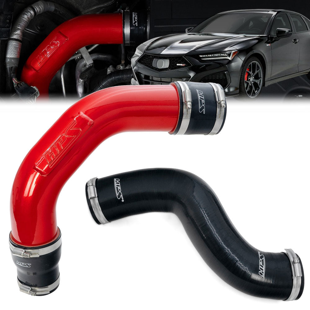 17-164R HPS Red Hot & Cold Side Intercooler Charge Pipe Hose Kit For 21+ Acura TLX TypeS