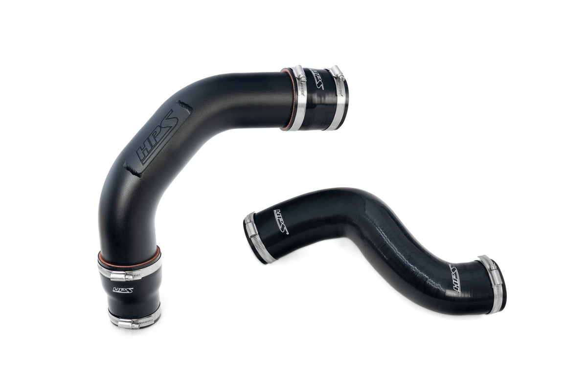 17-164WB HPS Black Hot &amp; Cold Side Intercooler Charge Pipe Hose Kit For 21-25 TLX Type-S