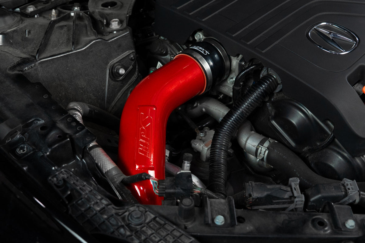 17-168R HPS Red Cold Side Intercooler Charge Pipe Hose Kit For 21-25 Acura TLX Type-S