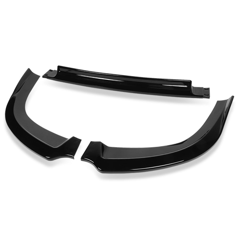 [Painted Glossy Black] 3PC STYLE Front Bumper Lip Wing Diffuser For 08-15 Lancer