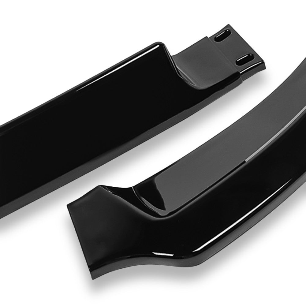 [Painted Glossy Black] 3PC STYLE Front Bumper Lip Wing Diffuser For 08-15 Lancer