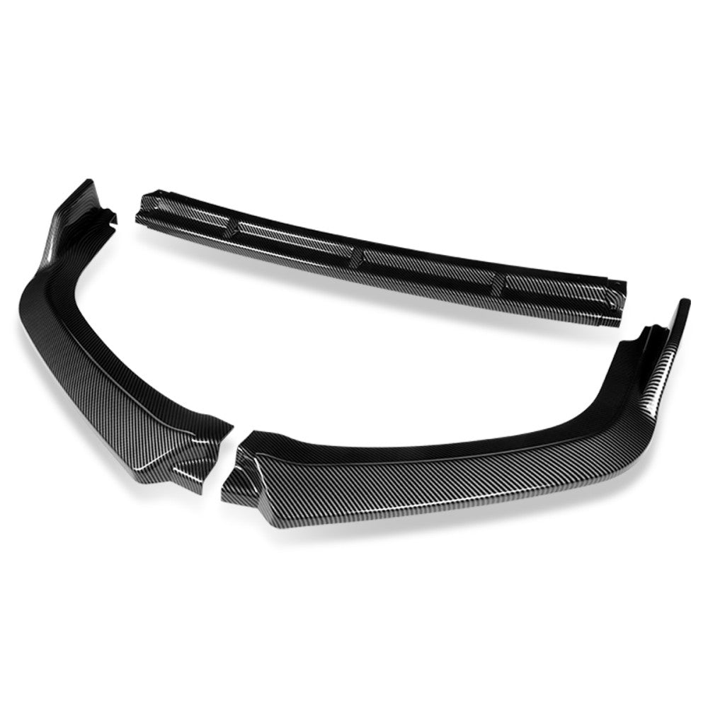 [Carbon Fiber Look Black] Front Bumper Lip Wing For 17-21 Honda Civic Si FC1/FC3