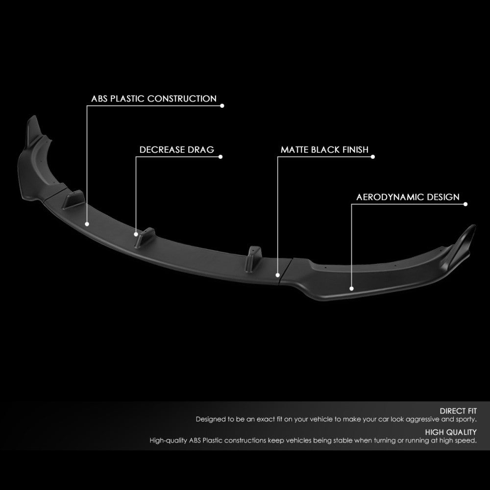 [Matte Black] Front Bumper Lip Guard Lower Body Kit For 09-13 Mazda MX-5 Miata