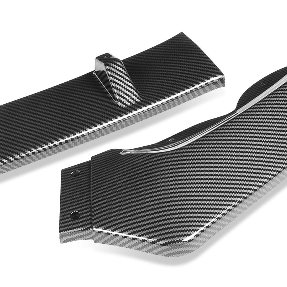 [Carbon Style Look] Front Bumper Lip Chin Guard Body Kit For 13-16 Ford Fusion