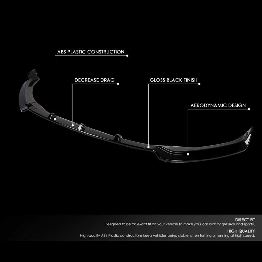 [Painted Gloss Black] Front Bumper Lip Chin Guard For 17-18 Hyundai Elantra AD