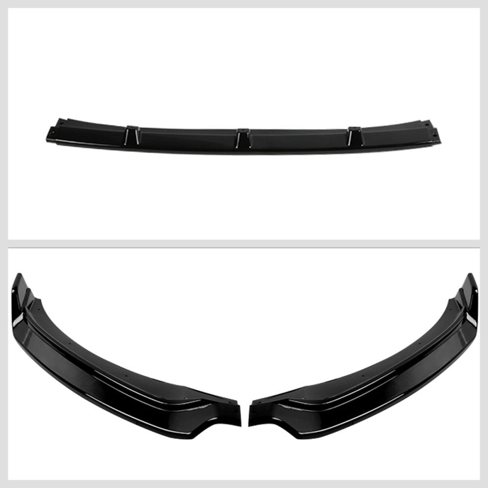 [Painted Gloss Black] Front Bumper Lip Chin Guard For 17-18 Hyundai Elantra AD