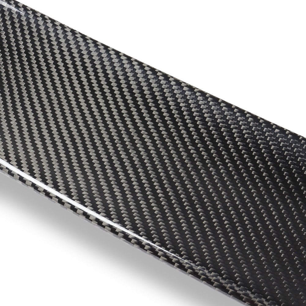 Black Carbon Fiber Rear Trunk Lid Spoiler STP Style For 17-21 Audi A4 B9 Sedan