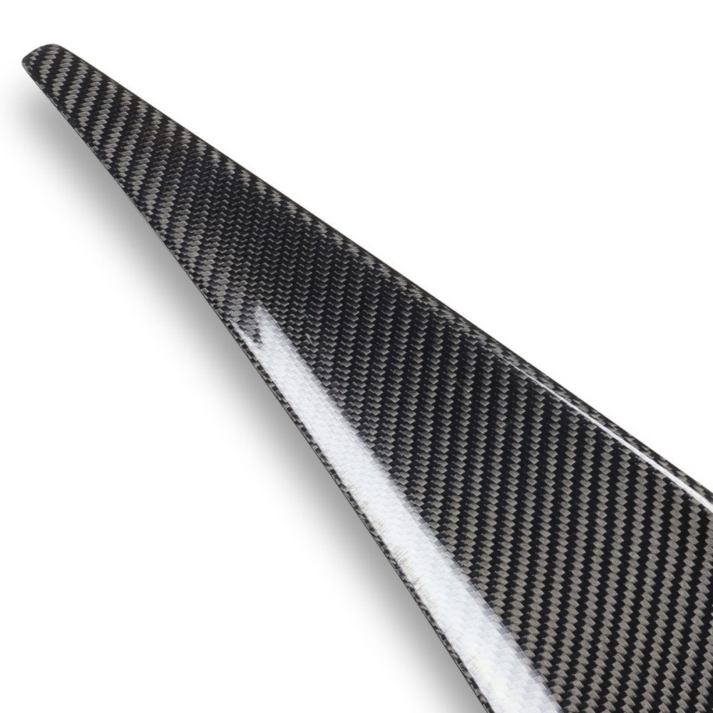 Black Carbon Fiber Rear Trunk Lid Spoiler STP Style For 17-21 Audi A4 B9 Sedan