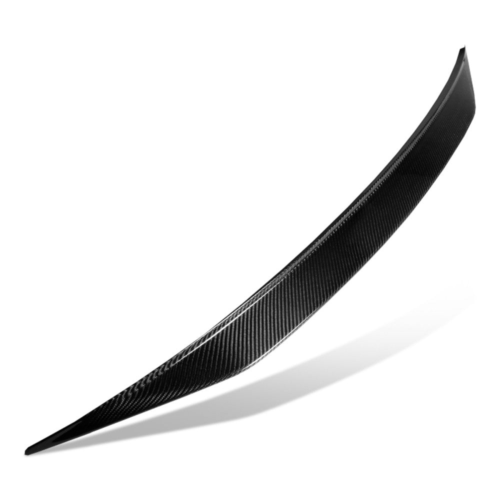 Black Carbon Fiber Rear Trunk Lid Spoiler STP Style For 17-21 Audi A4 B9 Sedan