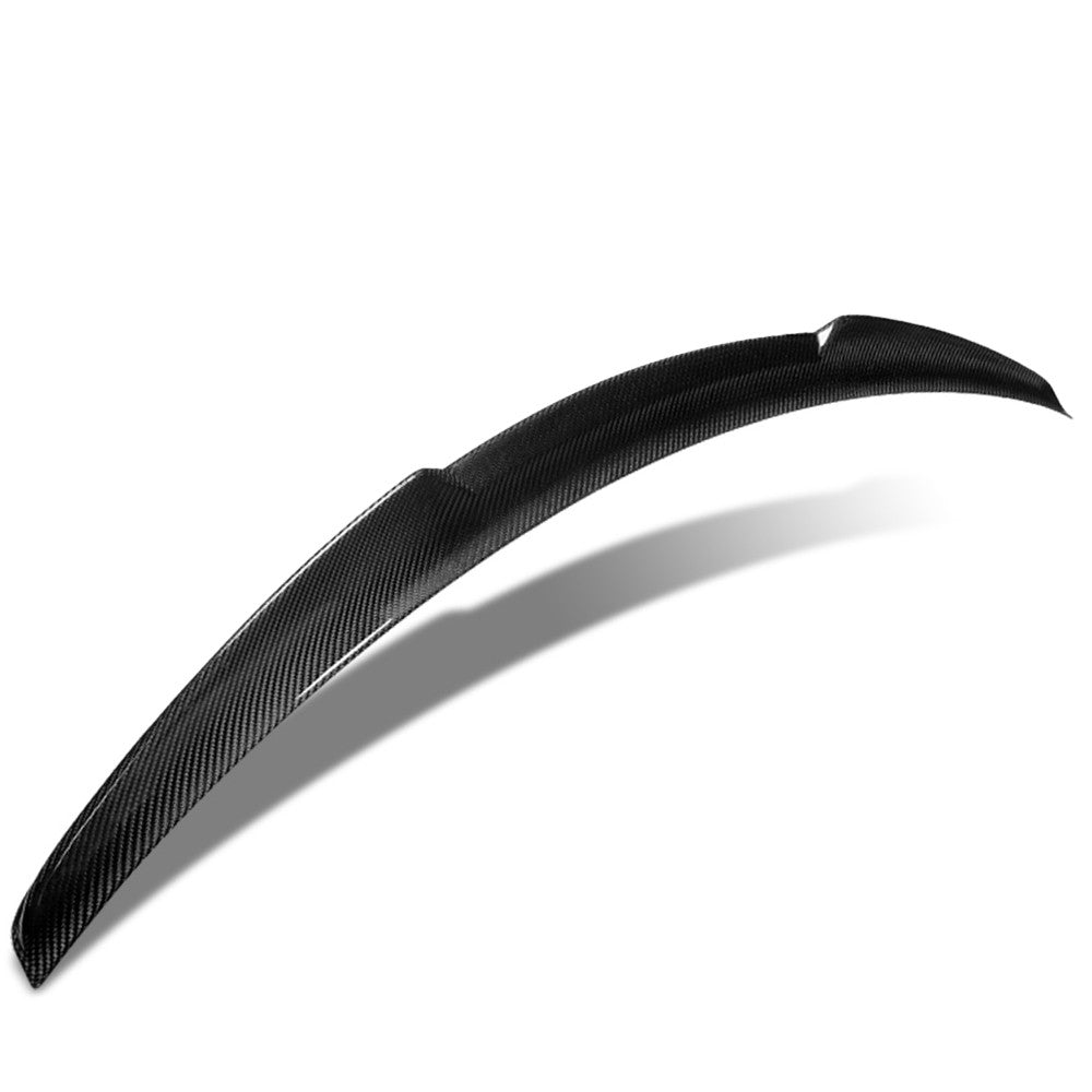 Black Carbon Fiber Rear Trunk Lid Spoiler V Style For 14-18 Mazda 3 (BM/BN)