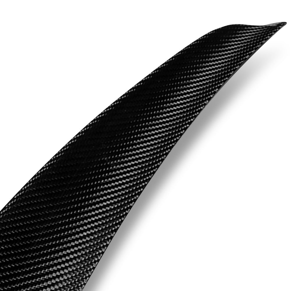 Black Carbon Fiber Rear Trunk Lid Spoiler V Style For 14-18 Mazda 3 (BM/BN)