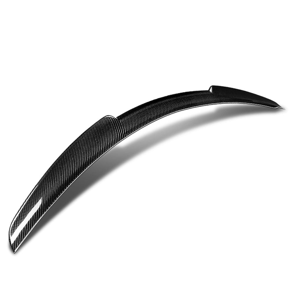 Black Carbon Fiber Rear Trunk Lid Spoiler STP Style For 16-23 Chevrolet Malibu