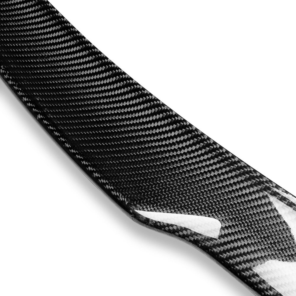 Black Carbon Fiber Rear Trunk Lid Spoiler STP Style For 16-23 Chevrolet Malibu