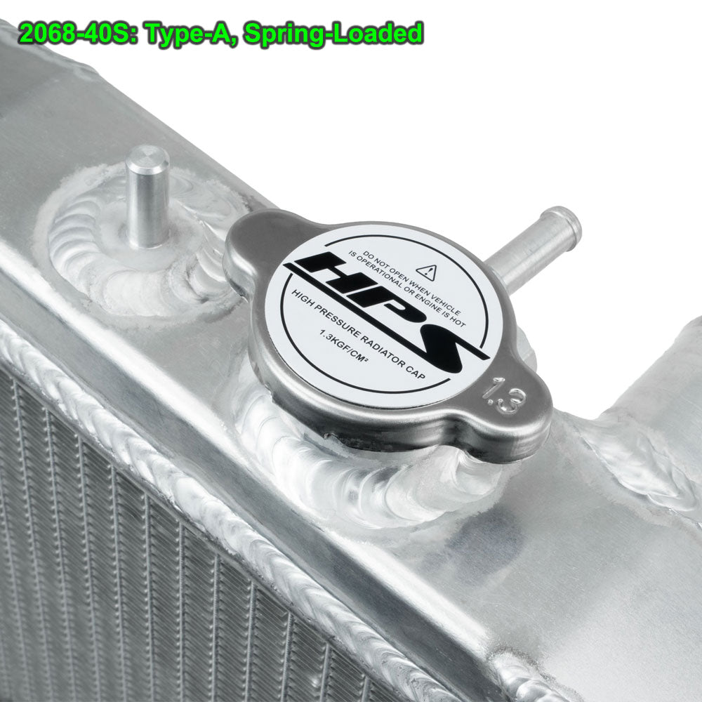 HPS 2068-40S Type-A Spring Loaded Radiator Cap Stainless Steel High Pressure 1.3Bar
