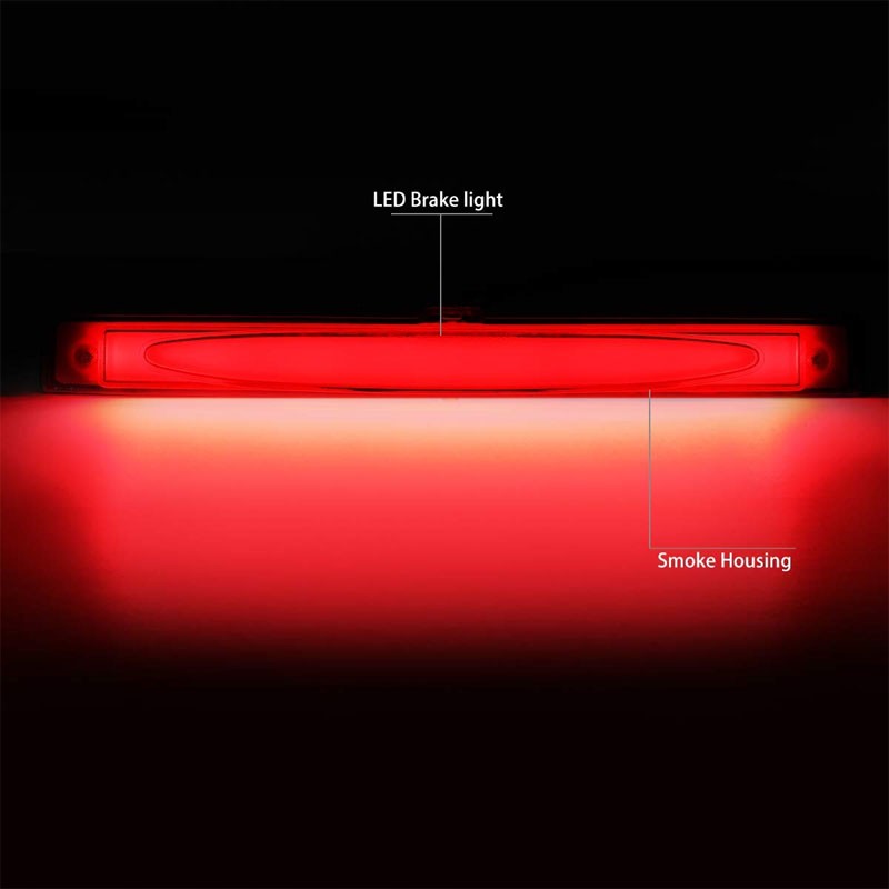 Chrome Housing Smoke Lens LED Rear 3RD Third Brake Light Lamp For 05-13 Corvette