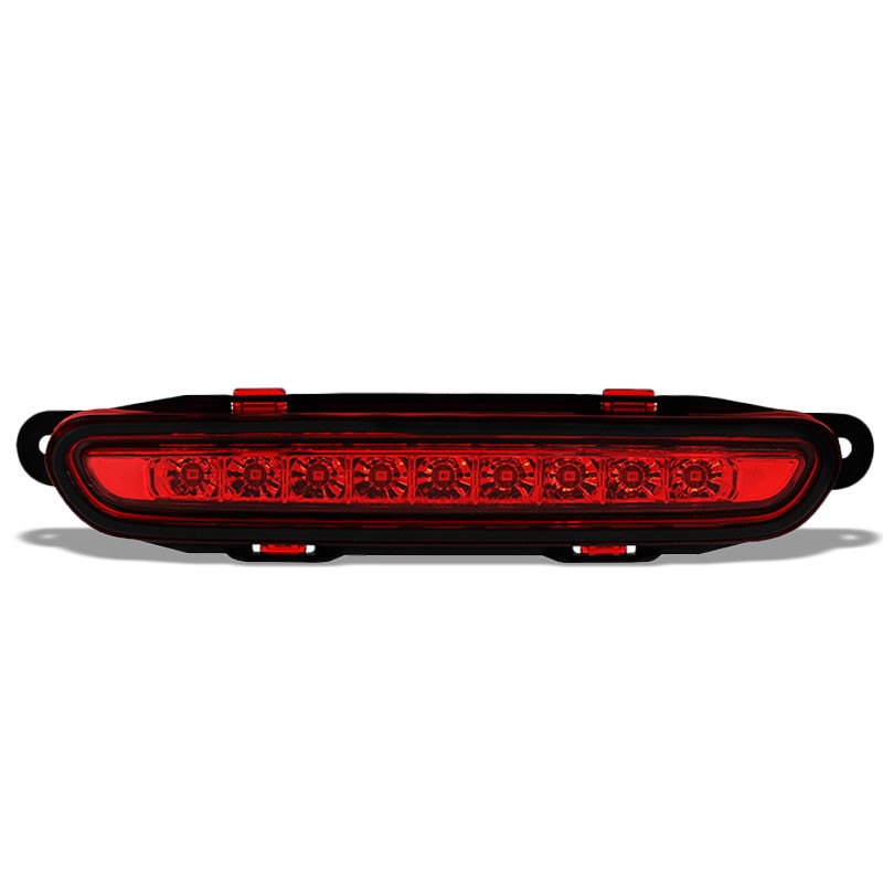 Red Lens/Chrome Housing 3D LED Rear Third Brake Light for 06-10 Dodge Charger