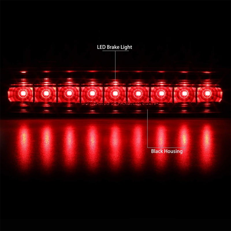 Clear Lens/Black Housing Full LED Rear Third Brake Light for 06-10 Dodge Charger