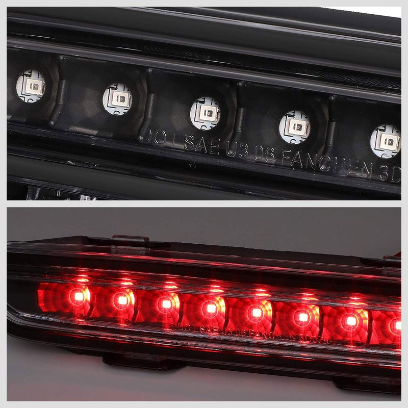 Clear Lens/Black Housing Full LED Rear Third Brake Light for 06-10 Dodge Charger