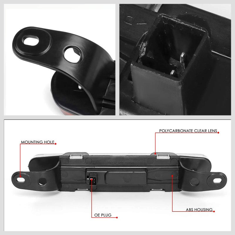 Clear Lens/Black Housing Full LED Rear Third Brake Light for 06-10 Dodge Charger