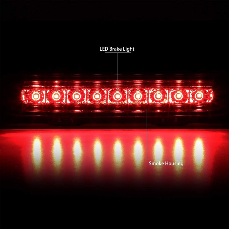 Smoke Len/Chrome Housing Full LED Rear Third Brake Light for 06-10 Dodge Charger